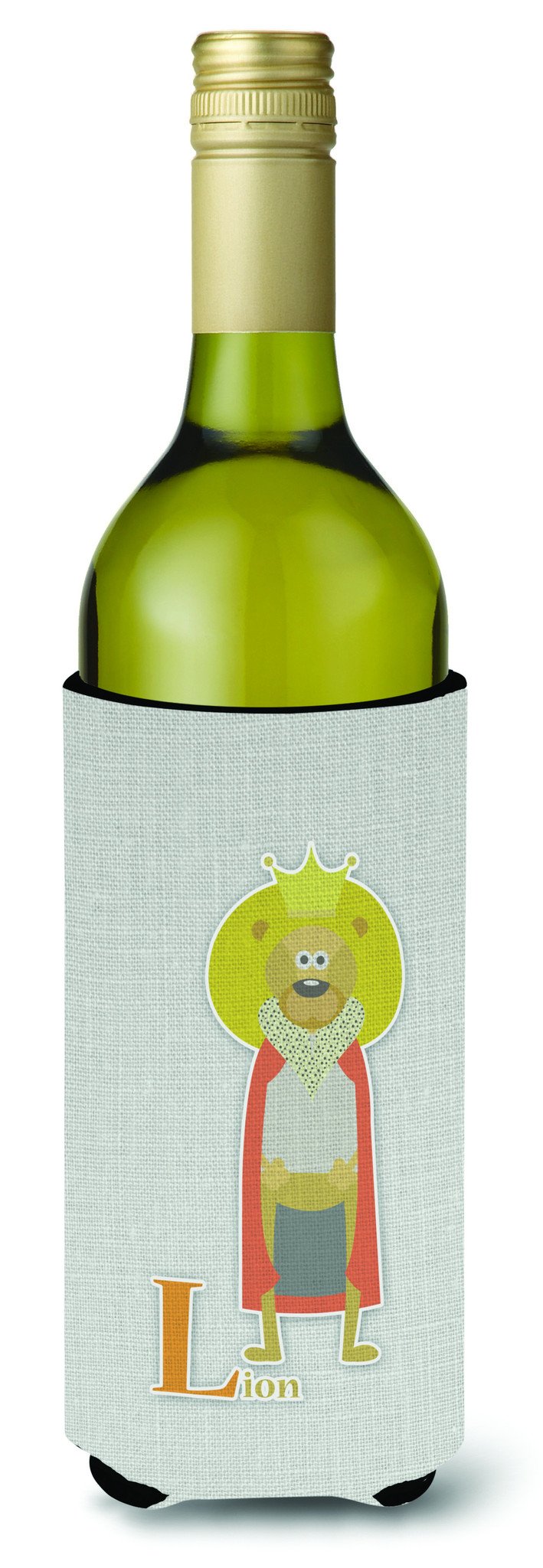 Alphabet L for Lion Wine Bottle Beverge Insulator Hugger BB5737LITERK by Caroline&#39;s Treasures