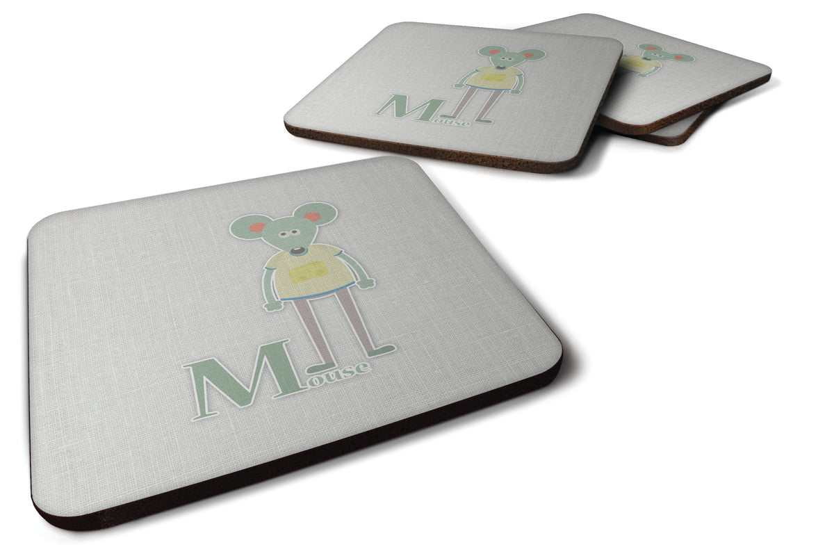 Alphabet M for Mouse Foam Coaster Set of 4 BB5738FC - the-store.com