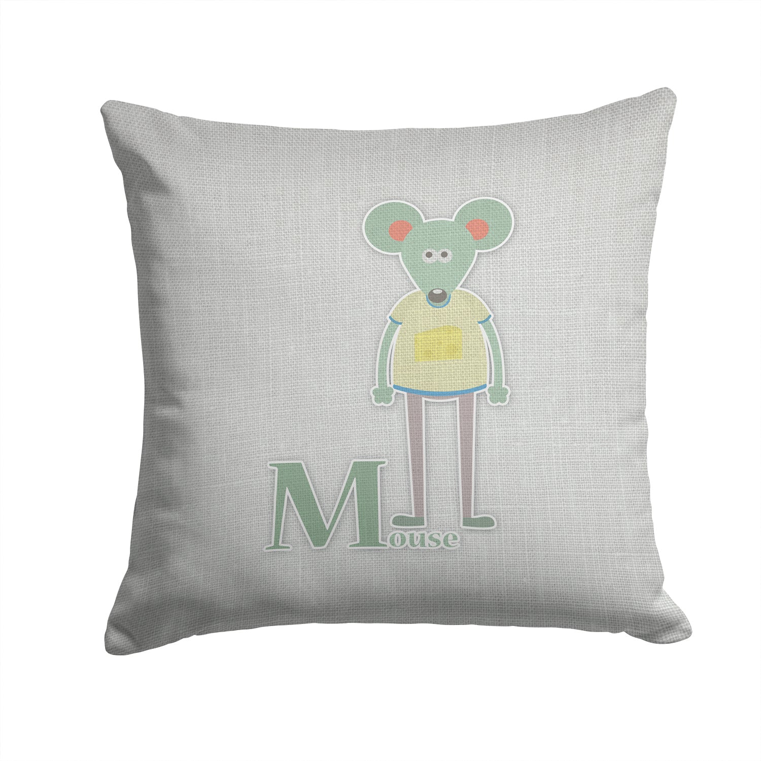 Alphabet M for Mouse Fabric Decorative Pillow BB5738PW1414 - the-store.com