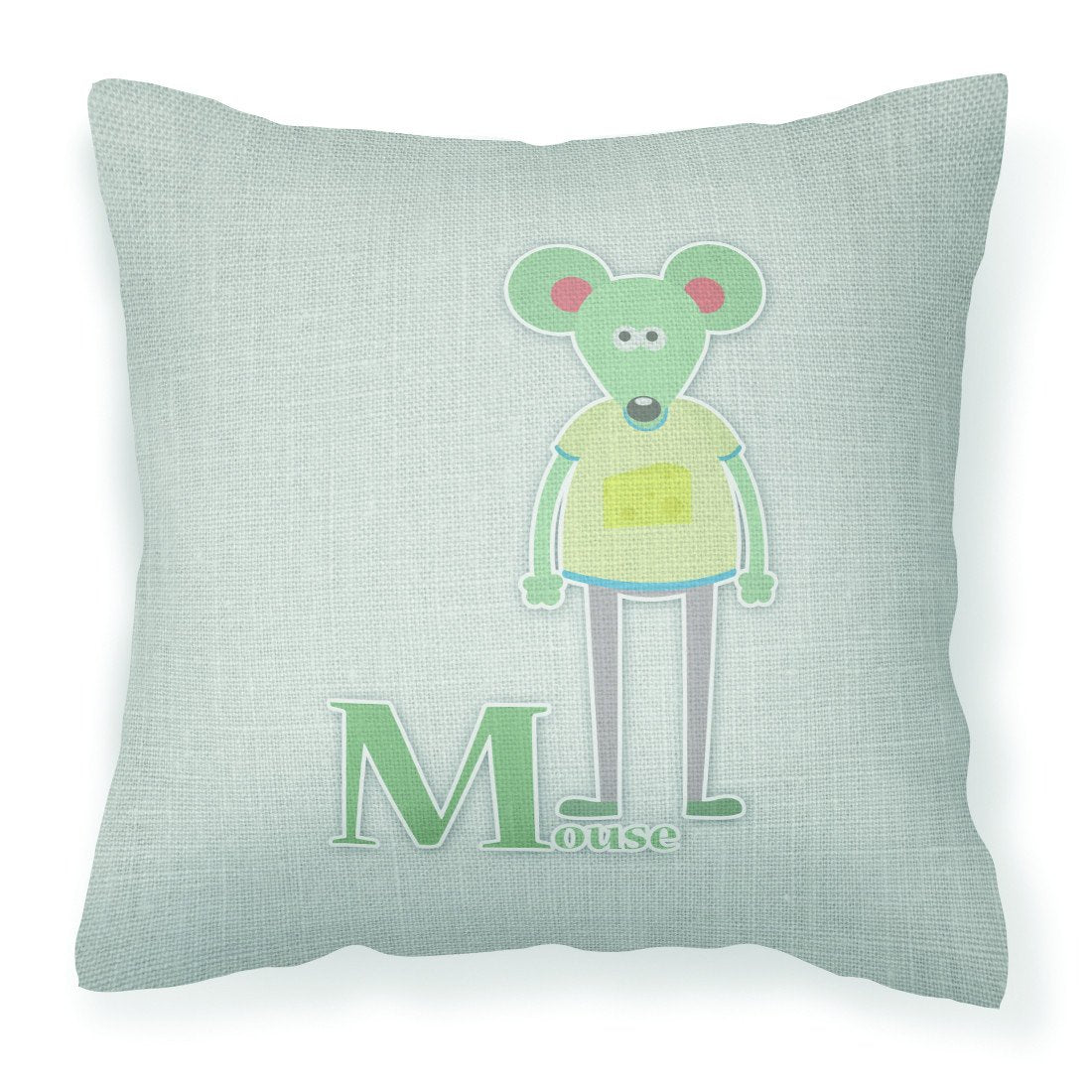 Alphabet M for Mouse Fabric Decorative Pillow BB5738PW1818 by Caroline&#39;s Treasures