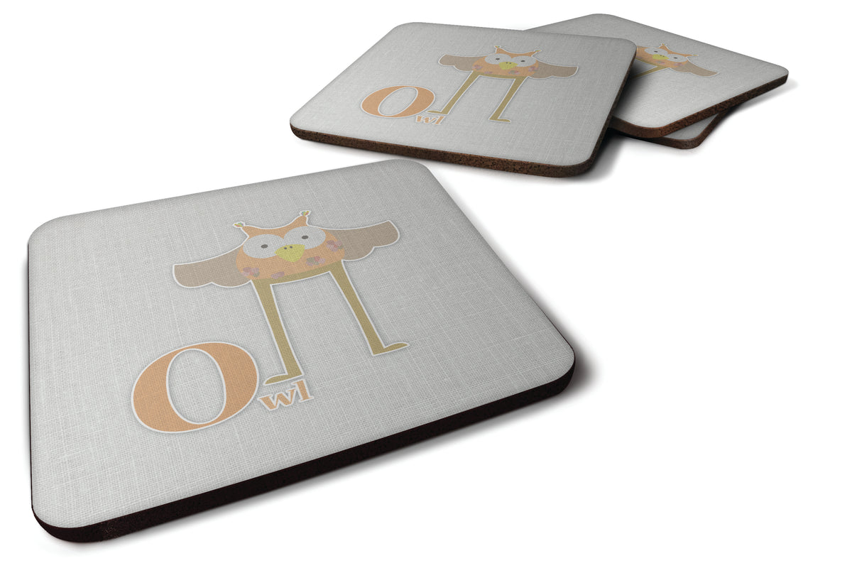 Alphabet O for Owl Foam Coaster Set of 4 BB5740FC - the-store.com