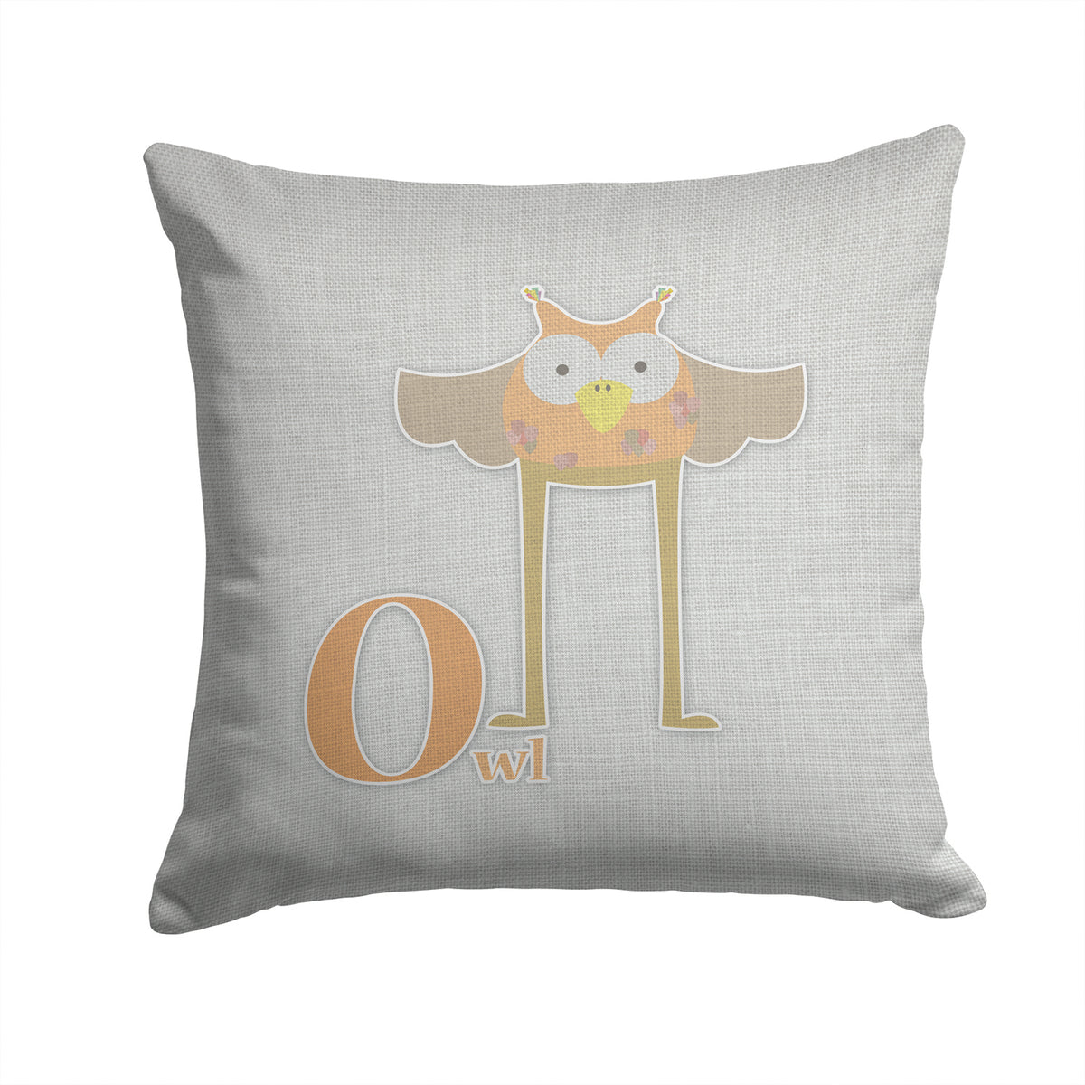 Alphabet O for Owl Fabric Decorative Pillow BB5740PW1414 - the-store.com