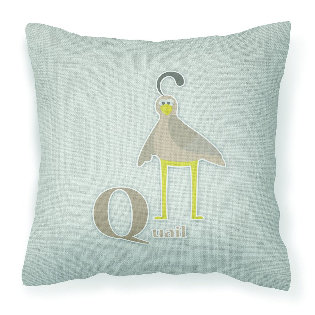 Alphabet Q for Quail Fabric Decorative Pillow BB5742PW1818 by Caroline&#39;s Treasures