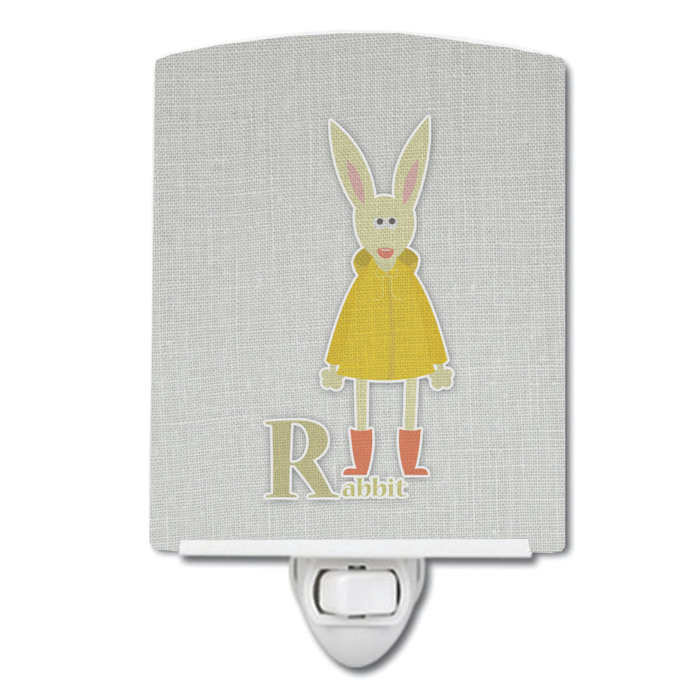 Alphabet R for Rabbit Ceramic Night Light BB5743CNL - the-store.com