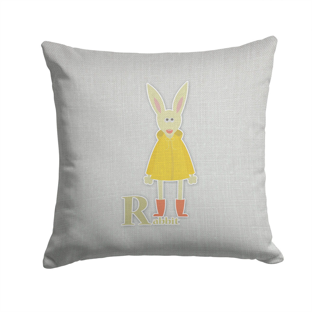 Alphabet R for Rabbit Fabric Decorative Pillow BB5743PW1414 - the-store.com