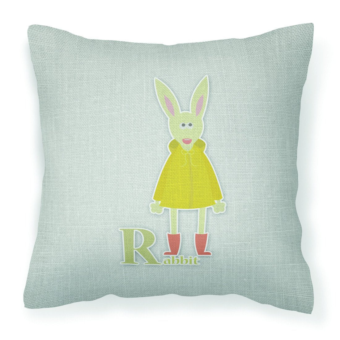 Alphabet R for Rabbit Fabric Decorative Pillow BB5743PW1818 by Caroline's Treasures