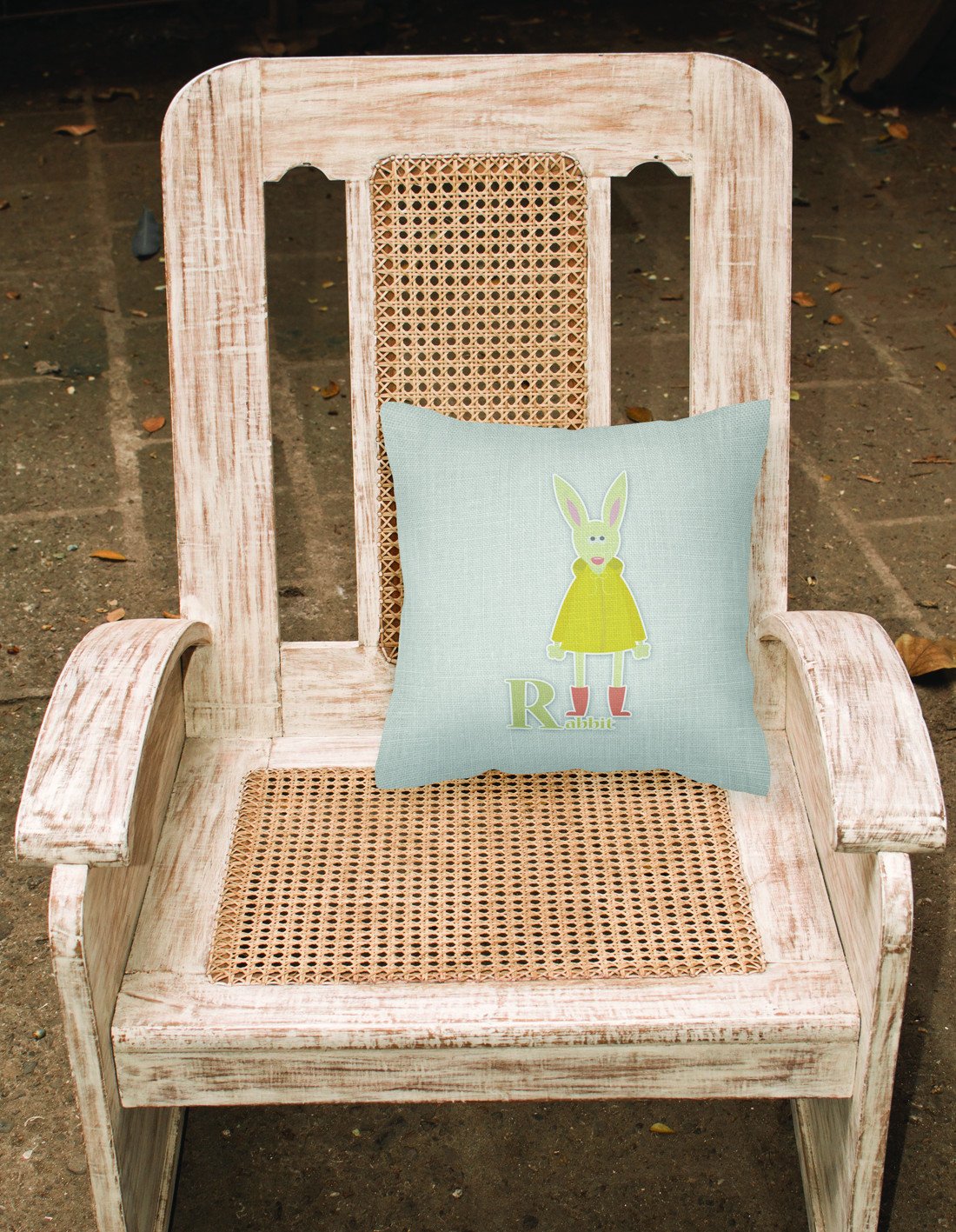 Alphabet R for Rabbit Fabric Decorative Pillow BB5743PW1818 by Caroline's Treasures