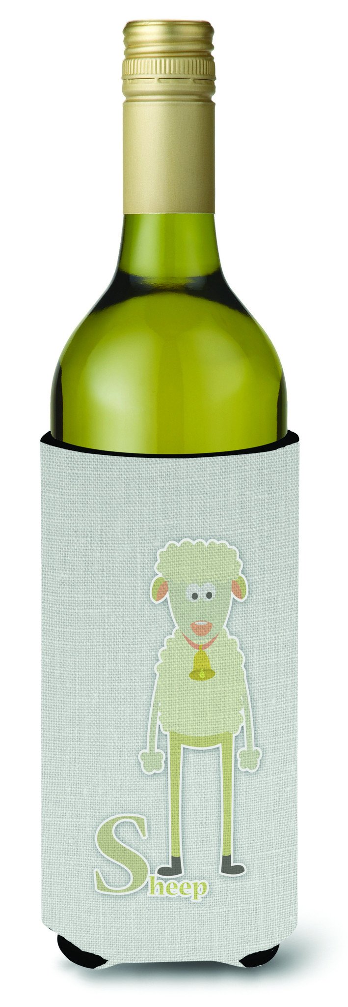 Alphabet S for Sheep Wine Bottle Beverge Insulator Hugger BB5744LITERK by Caroline&#39;s Treasures