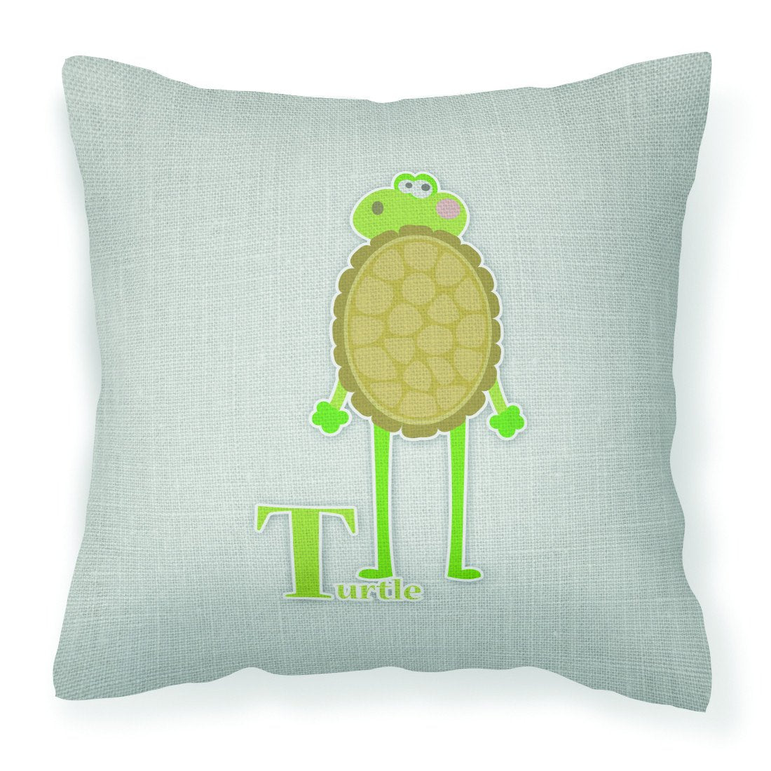 Alphabet T for Turtle Fabric Decorative Pillow BB5745PW1818 by Caroline&#39;s Treasures