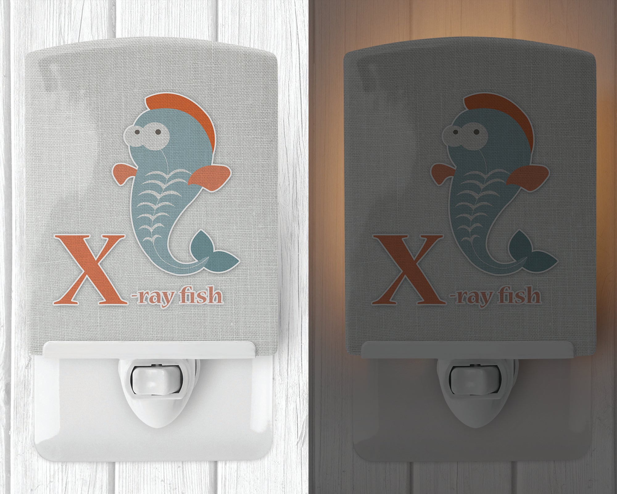 Alphabet X for Xray Fish Ceramic Night Light BB5749CNL - the-store.com