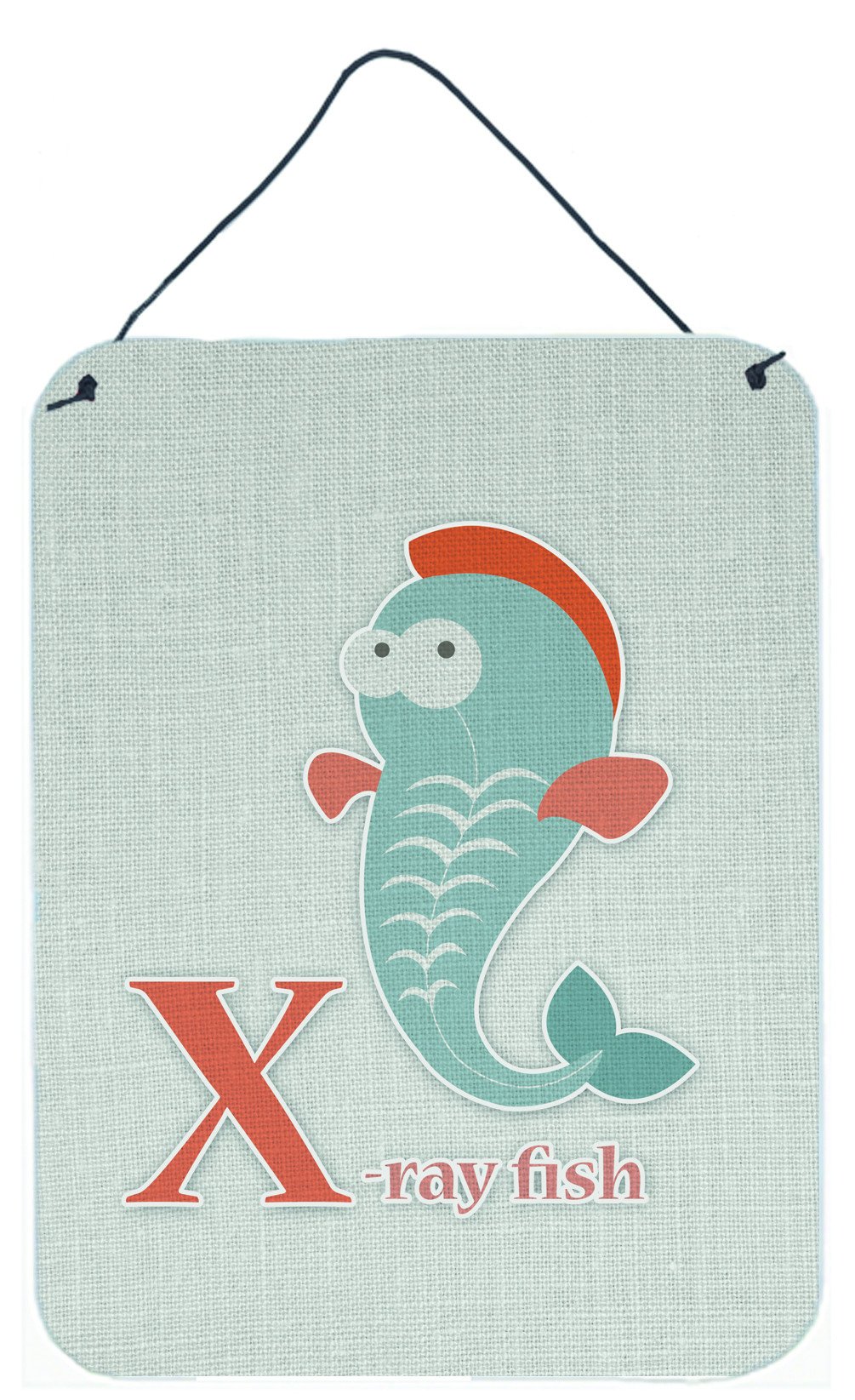 Alphabet X for Xray Fish Wall or Door Hanging Prints BB5749DS1216 by Caroline's Treasures