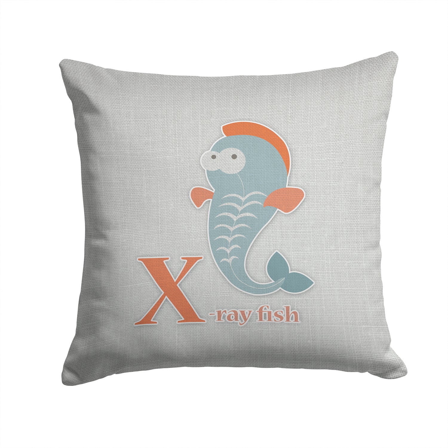 Alphabet X for Xray Fish Fabric Decorative Pillow BB5749PW1414 - the-store.com
