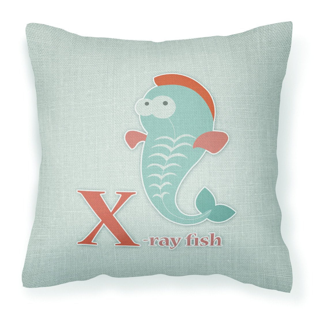 Alphabet X for Xray Fish Fabric Decorative Pillow BB5749PW1818 by Caroline&#39;s Treasures