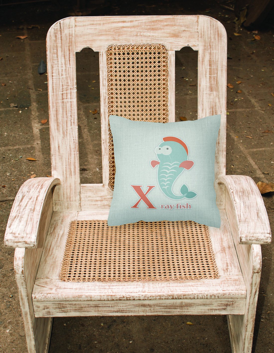 Alphabet X for Xray Fish Fabric Decorative Pillow BB5749PW1818 by Caroline's Treasures