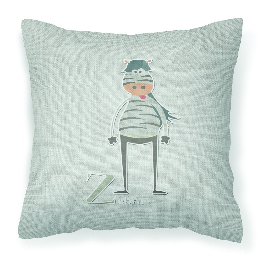 Alphabet Z for Zebra Fabric Decorative Pillow BB5751PW1818 by Caroline&#39;s Treasures