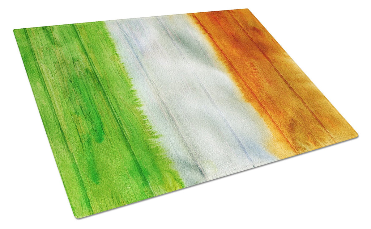 Irish Flag on Wood Glass Cutting Board Large BB5753LCB by Caroline&#39;s Treasures