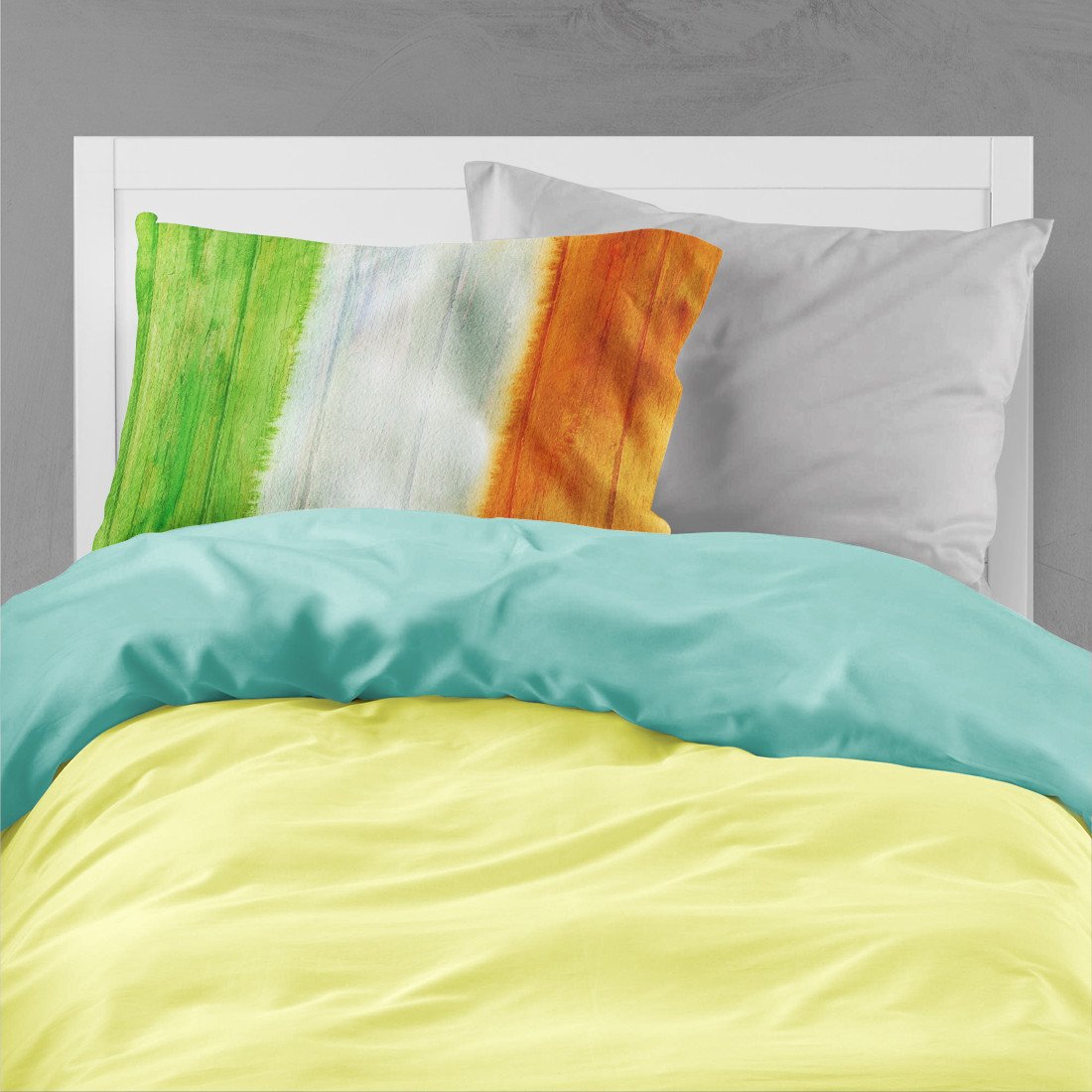 Irish Flag on Wood Fabric Standard Pillowcase BB5753PILLOWCASE by Caroline's Treasures