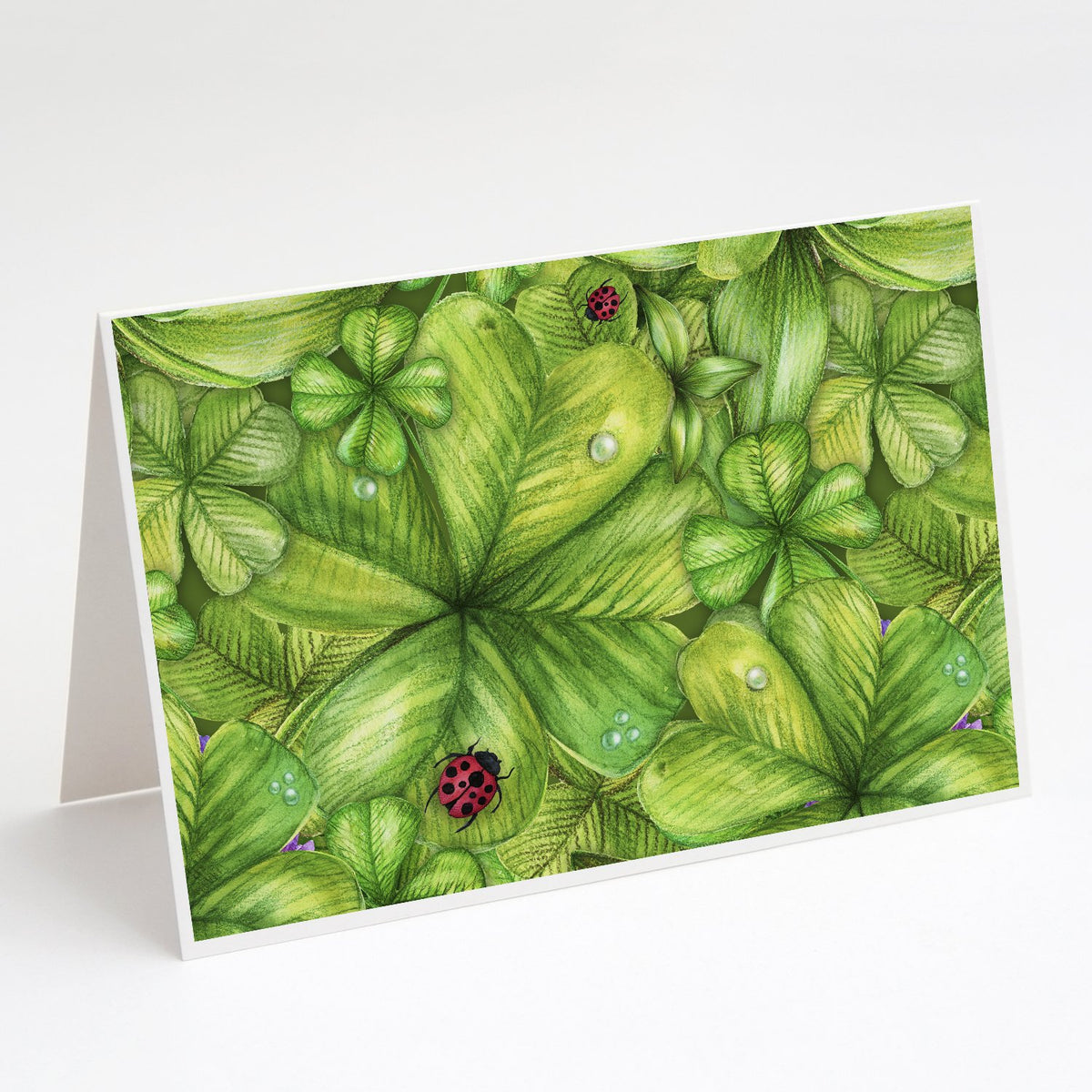 Buy this Shamrocks and Lady bugs Greeting Cards and Envelopes Pack of 8