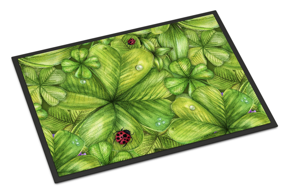 Shamrocks and Lady bugs Indoor or Outdoor Mat 24x36 BB5754JMAT by Caroline&#39;s Treasures