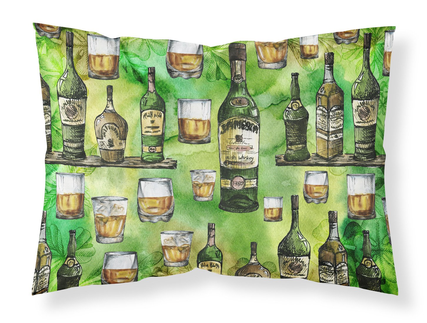 Irish Whiskey Fabric Standard Pillowcase BB5757PILLOWCASE by Caroline's Treasures