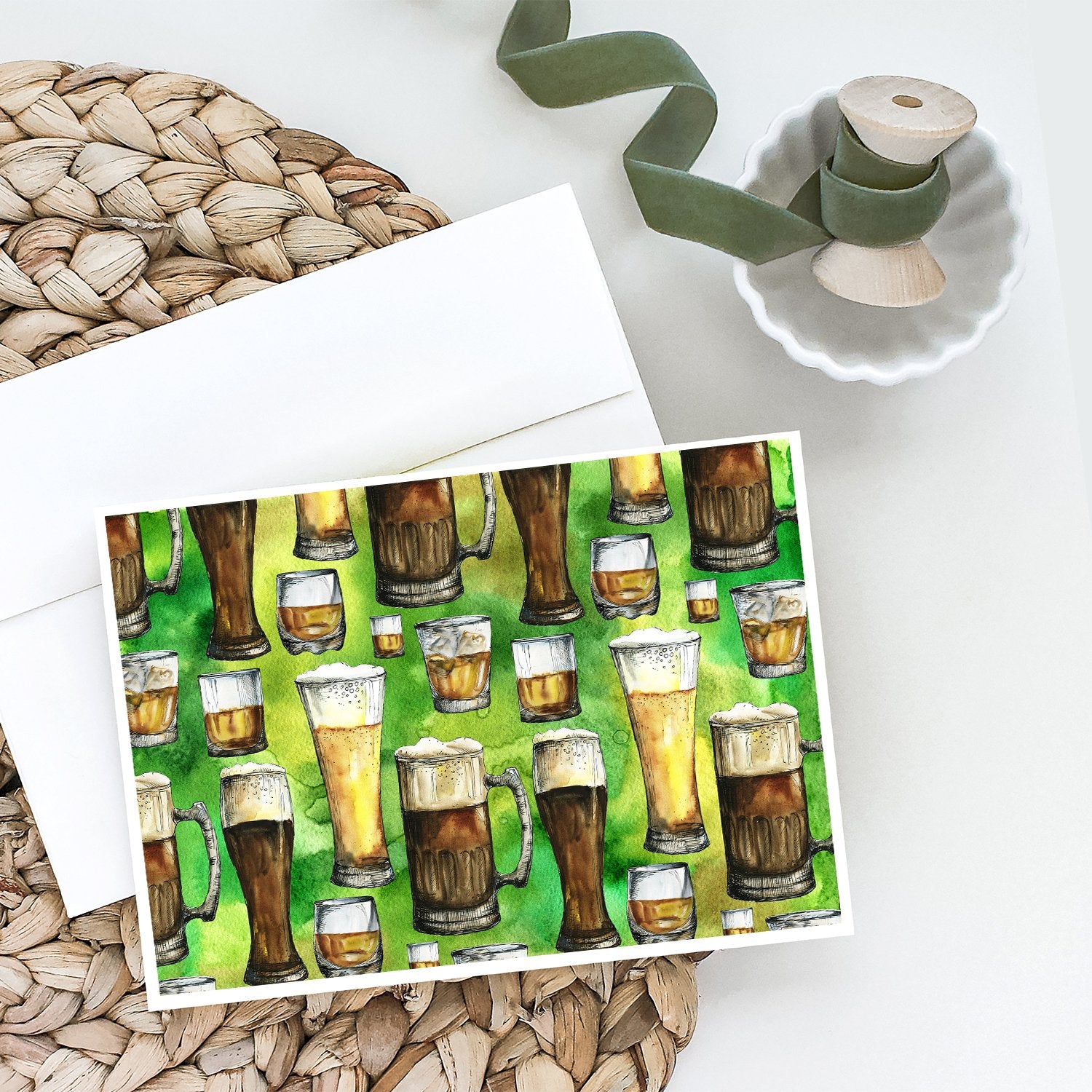 Irish Beers Greeting Cards and Envelopes Pack of 8 - the-store.com