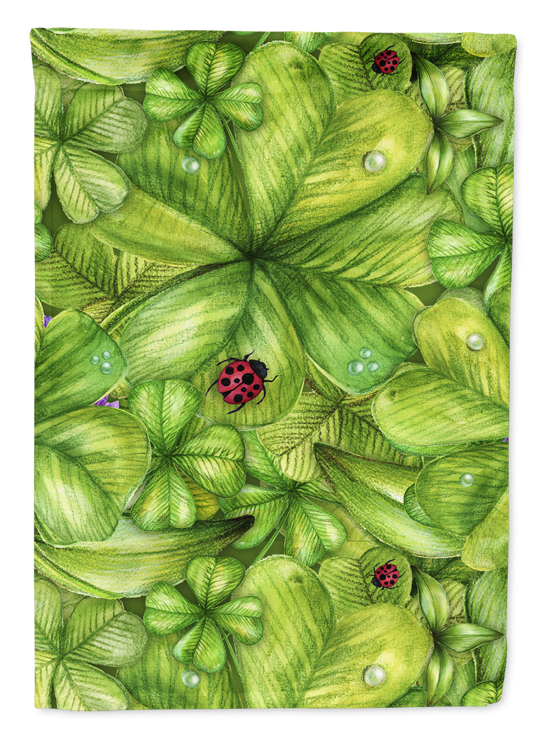 Shamrocks and Lady bugs Flag Canvas House Size BB5762CHF  the-store.com.