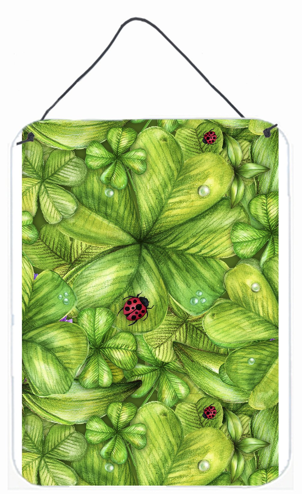 Shamrocks and Lady bugs Wall or Door Hanging Prints BB5762DS1216 by Caroline&#39;s Treasures