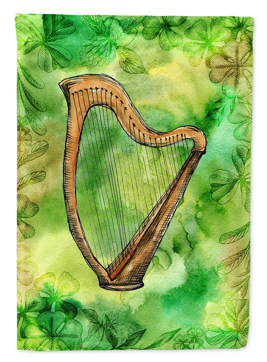 Irish Harp Flag Canvas House Size BB5763CHF  the-store.com.
