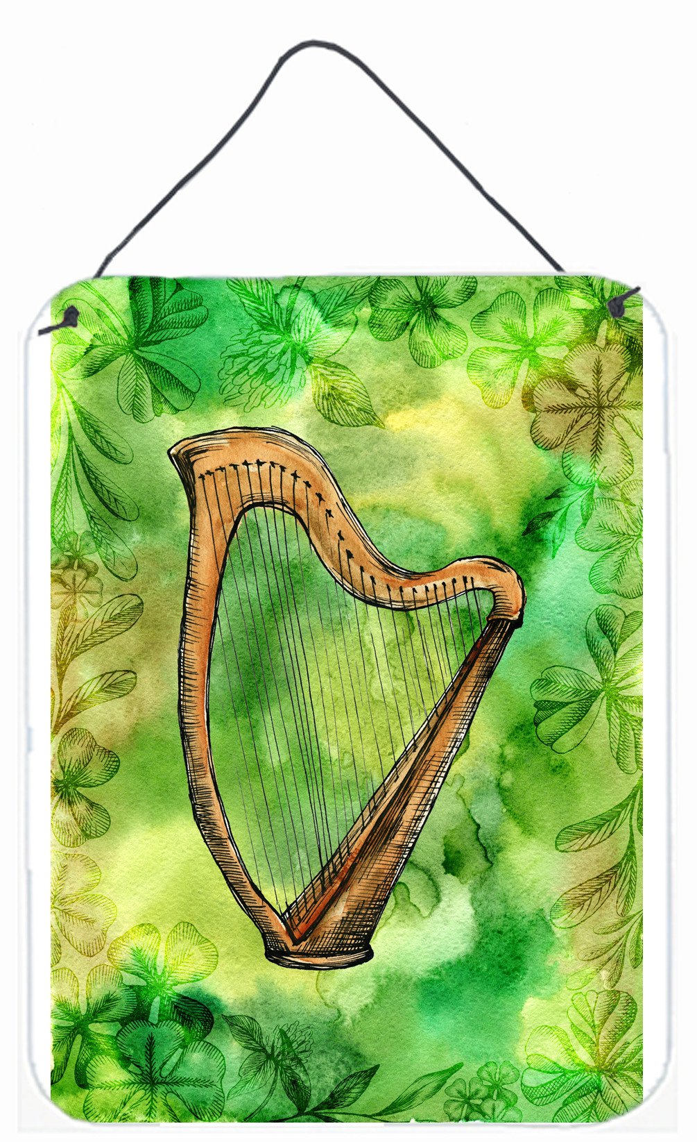 Irish Harp Wall or Door Hanging Prints BB5763DS1216 by Caroline's Treasures