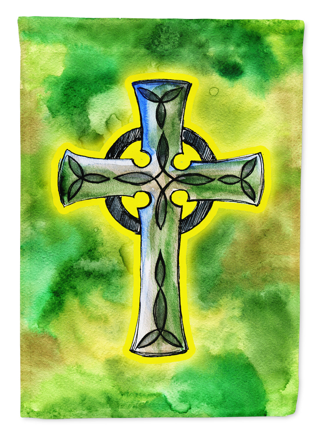 Irish Celtic Cross Flag Canvas House Size BB5764CHF