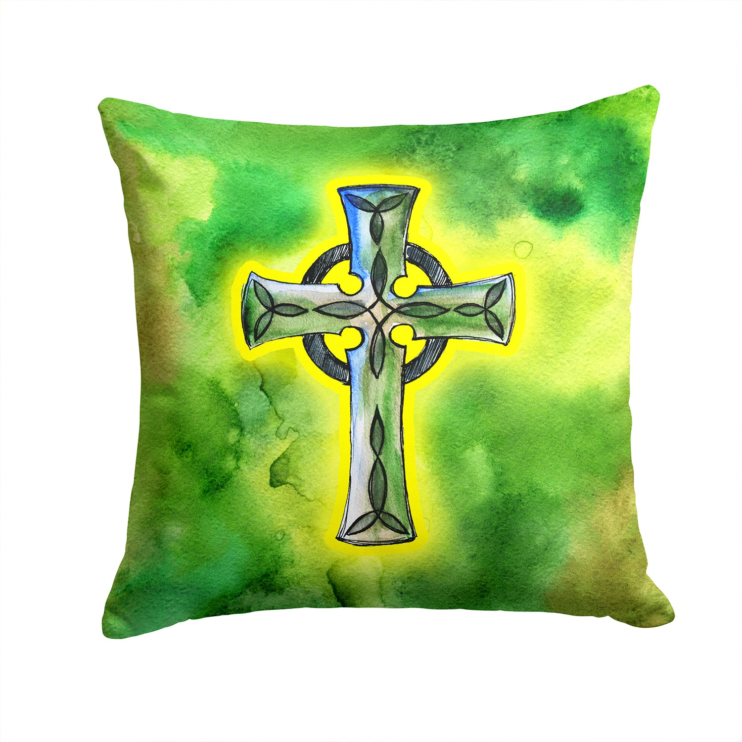 Irish Celtic Cross Fabric Decorative Pillow BB5764PW1414 - the-store.com
