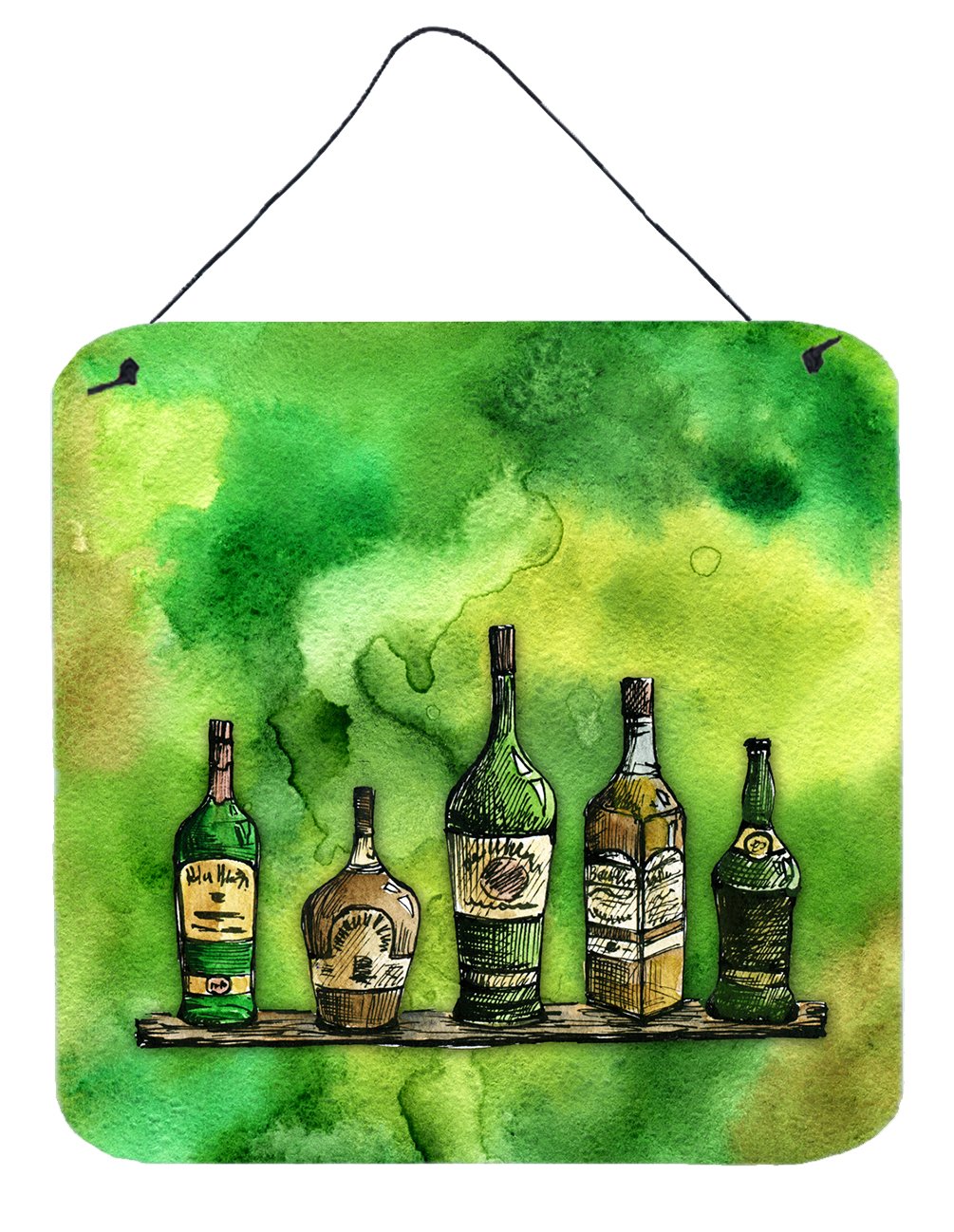 Irish Whiskey Bottle Wall or Door Hanging Prints BB5765DS66 by Caroline&#39;s Treasures