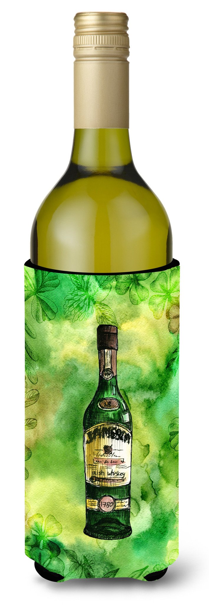 Irish Whiskey Bottle Wine Bottle Beverge Insulator Hugger BB5765LITERK by Caroline's Treasures