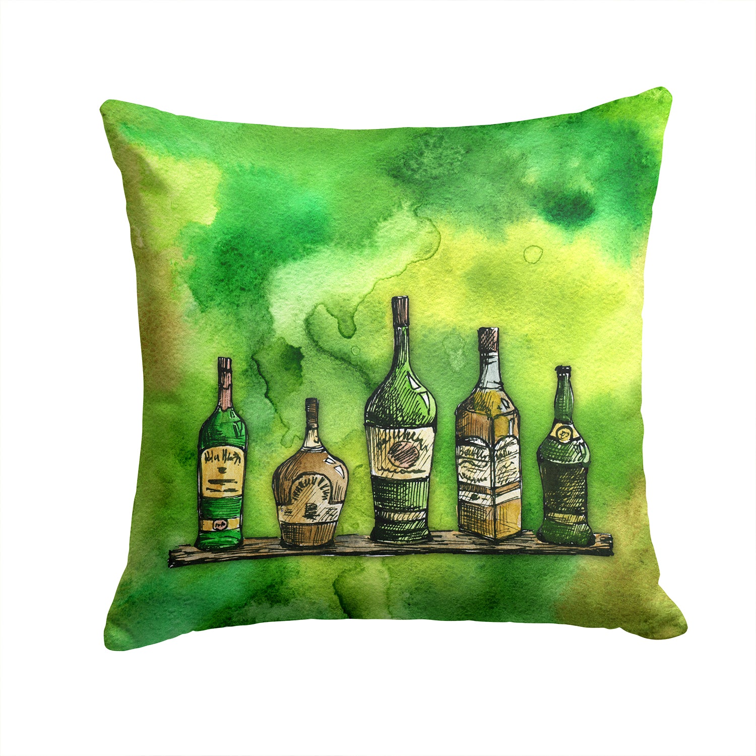 Irish Whiskey Bottle Fabric Decorative Pillow BB5765PW1414 - the-store.com