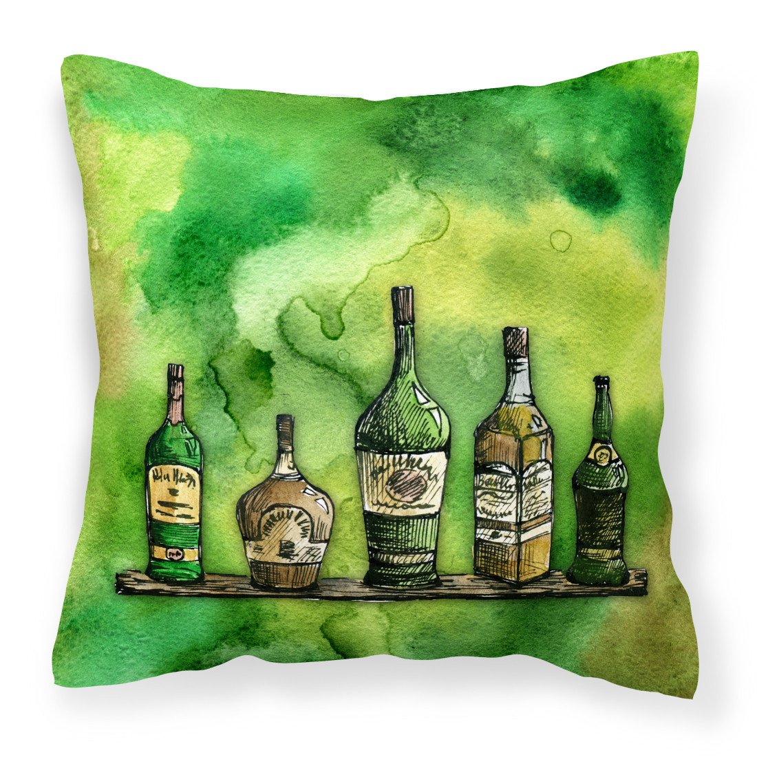 Irish Whiskey Bottle Fabric Decorative Pillow BB5765PW1818 by Caroline's Treasures
