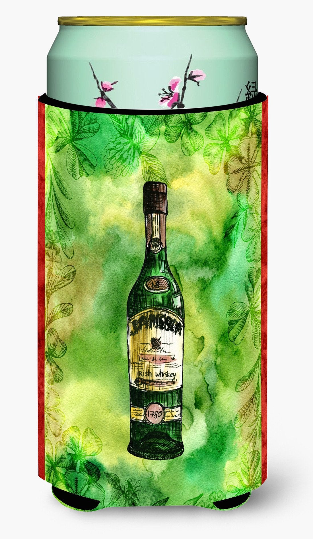 Irish Whiskey Bottle Tall Boy Beverage Insulator Hugger BB5765TBC by Caroline&#39;s Treasures