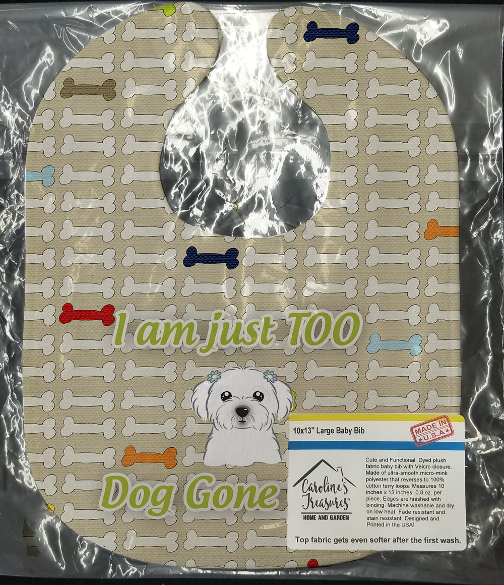 Caroline's Treasures Too Cute Maltese Baby Bib BB5777BIB