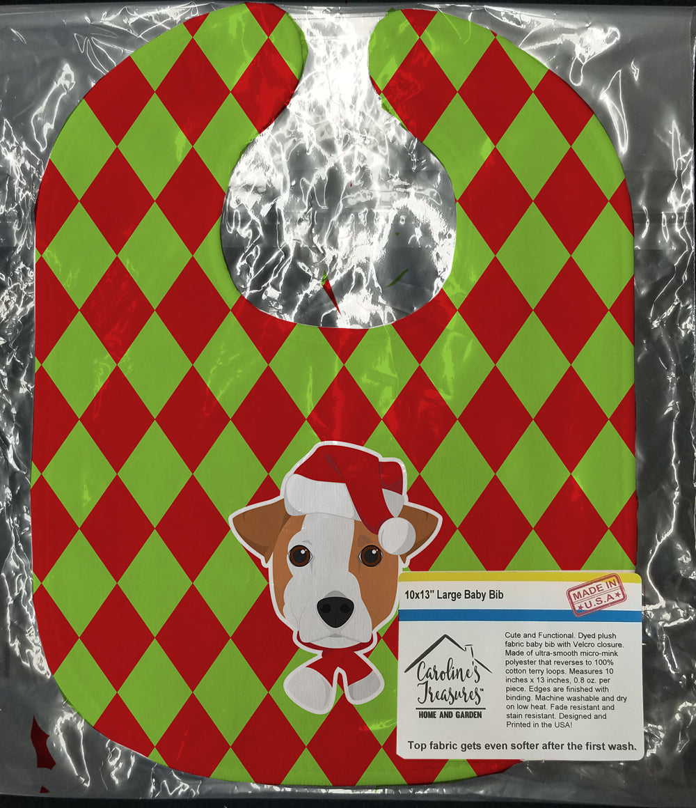 Christmas Jack Russell Terrier Baby Bib BB5991BIB - the-store.com