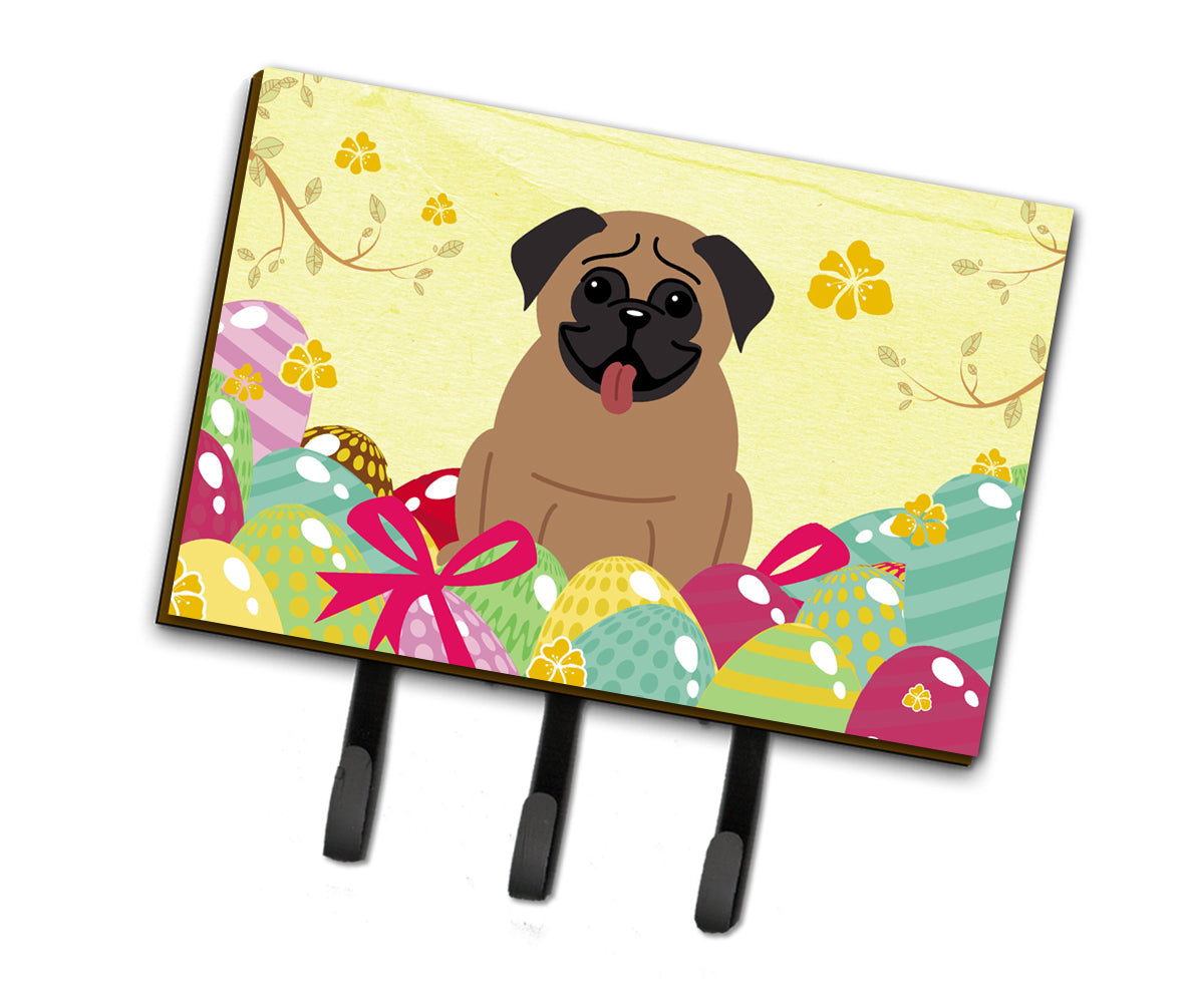Easter Eggs Pug Brown Leash or Key Holder BB6005TH68  the-store.com.