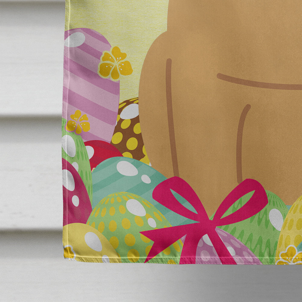 Easter Eggs Pug Brown Flag Canvas House Size BB6007CHF  the-store.com.