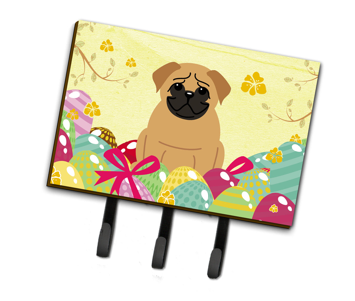 Easter Eggs Pug Brown Leash or Key Holder BB6007TH68  the-store.com.