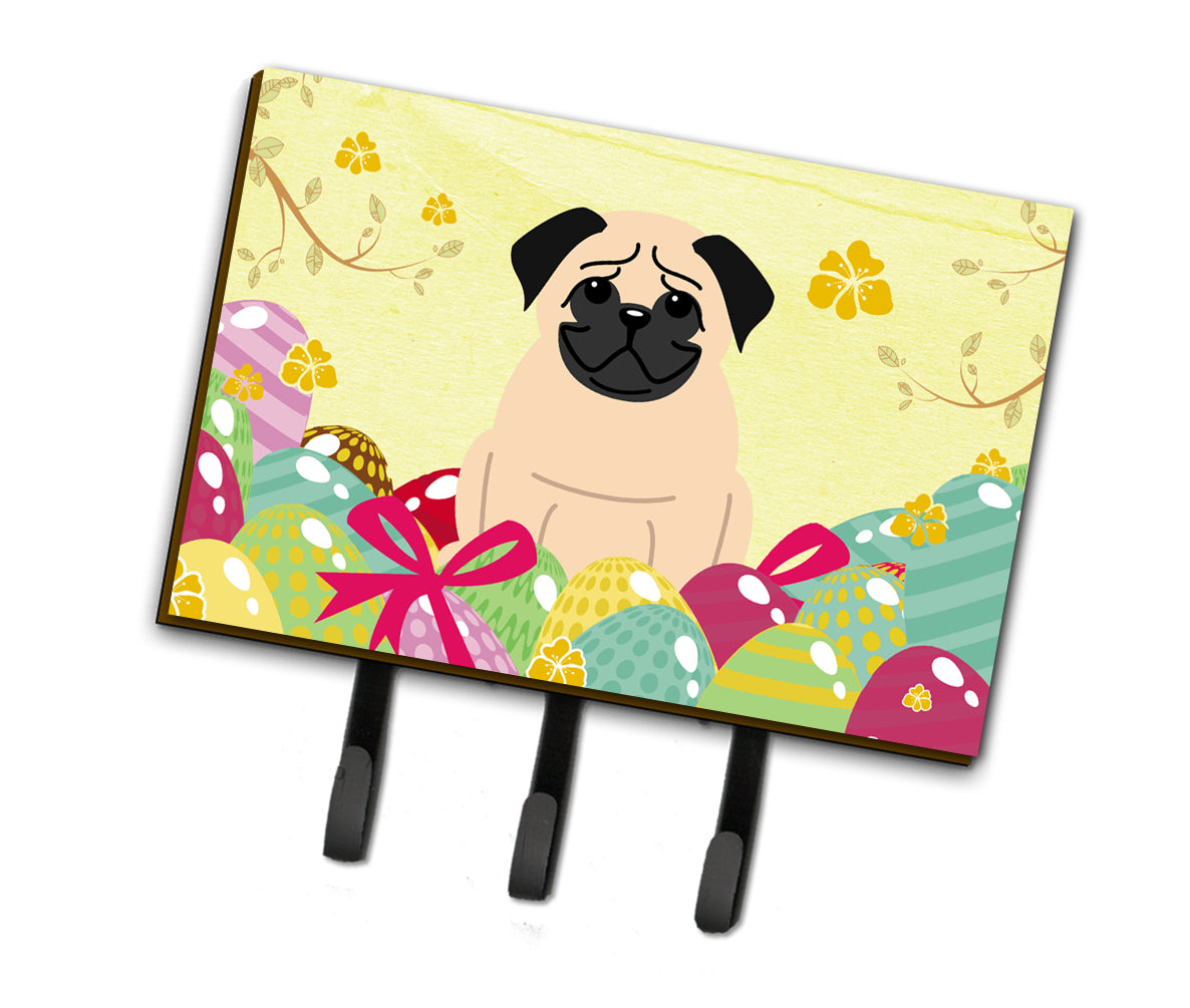 Easter Eggs Pug Fawn Leash or Key Holder BB6008TH68  the-store.com.