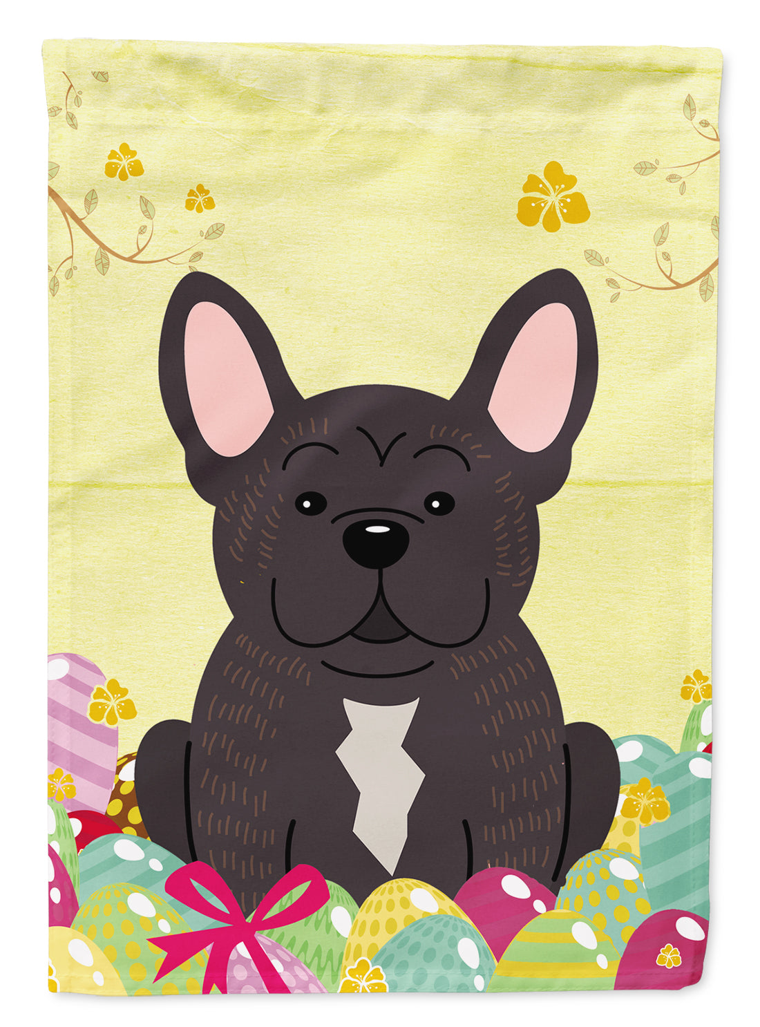 Easter Eggs French Bulldog Brindle Flag Garden Size BB6009GF  the-store.com.