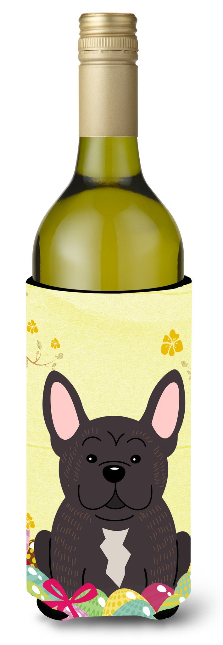 Easter Eggs French Bulldog Brindle Wine Bottle Beverge Insulator Hugger BB6009LITERK by Caroline&#39;s Treasures