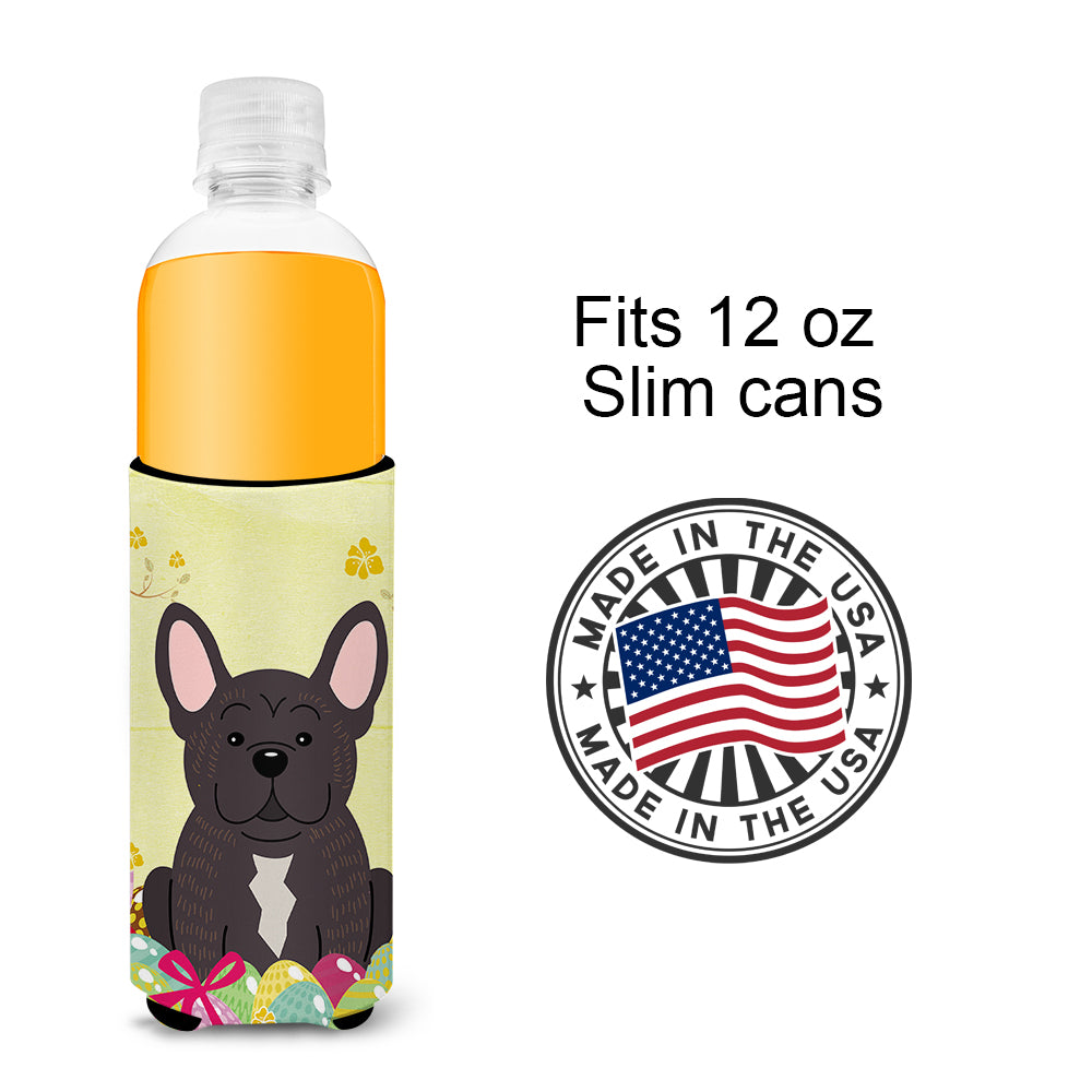 Easter Eggs French Bulldog Brindle  Ultra Hugger for slim cans BB6009MUK  the-store.com.