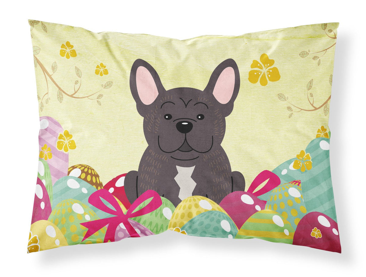 Easter Eggs French Bulldog Brindle Fabric Standard Pillowcase BB6009PILLOWCASE by Caroline&#39;s Treasures