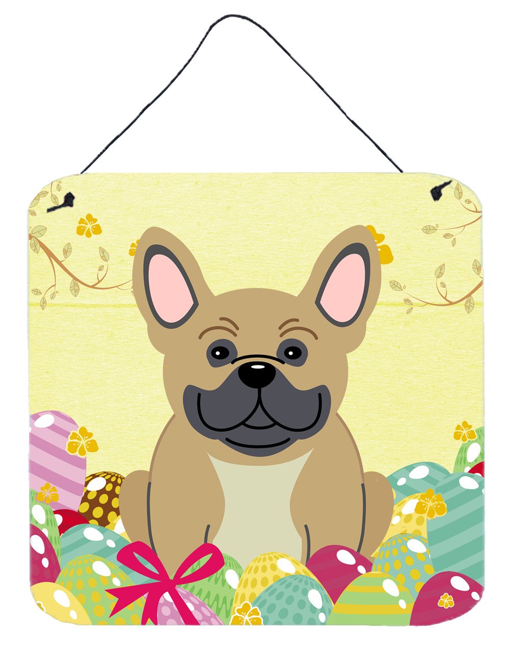 Easter Eggs French Bulldog Cream Wall or Door Hanging Prints BB6010DS66 by Caroline&#39;s Treasures