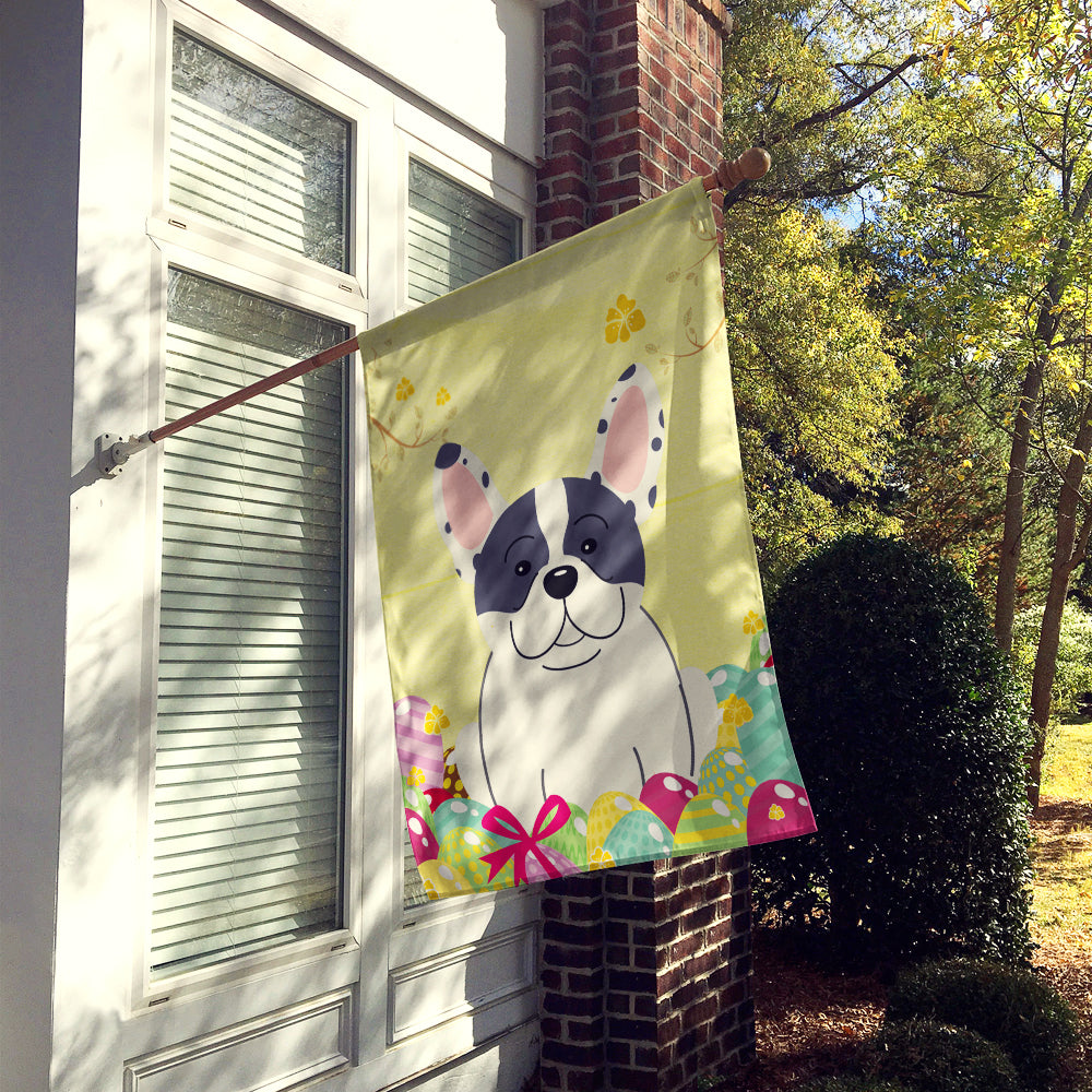 Easter Eggs French Bulldog Piebald Flag Canvas House Size BB6011CHF  the-store.com.