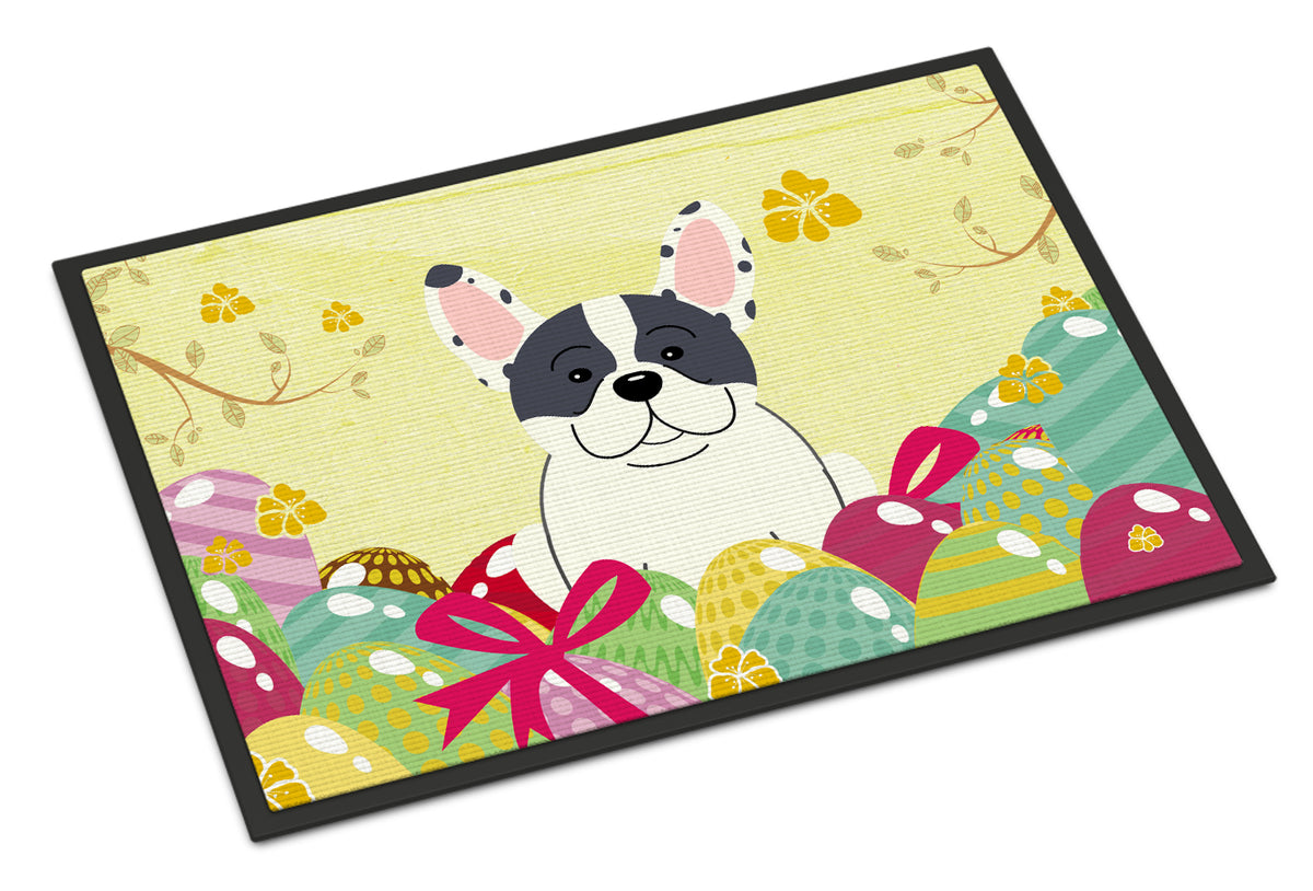 Easter Eggs French Bulldog Piebald Indoor or Outdoor Mat 18x27 BB6011MAT - the-store.com