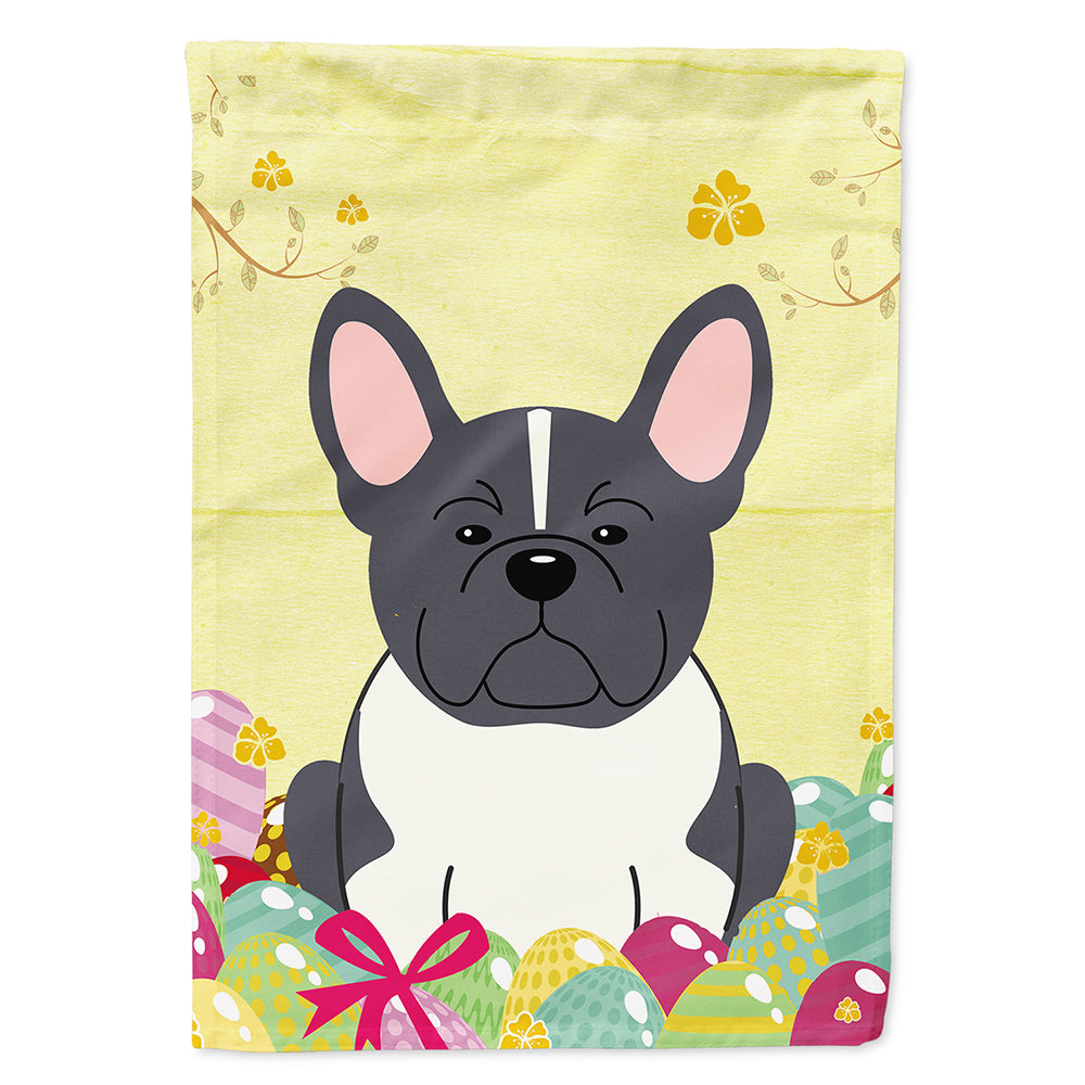 Easter Eggs French Bulldog Black White Flag Canvas House Size BB6012CHF  the-store.com.